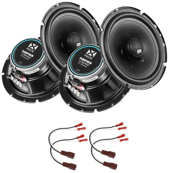Main image of Complete Speaker Upgrade Kit for Nissan Pathfinder 1996-2000 | Complete 6.5-inch Front and Rear 2-Way Coaxial Car Speaker Replacement Package with plug-and-play harnesses
