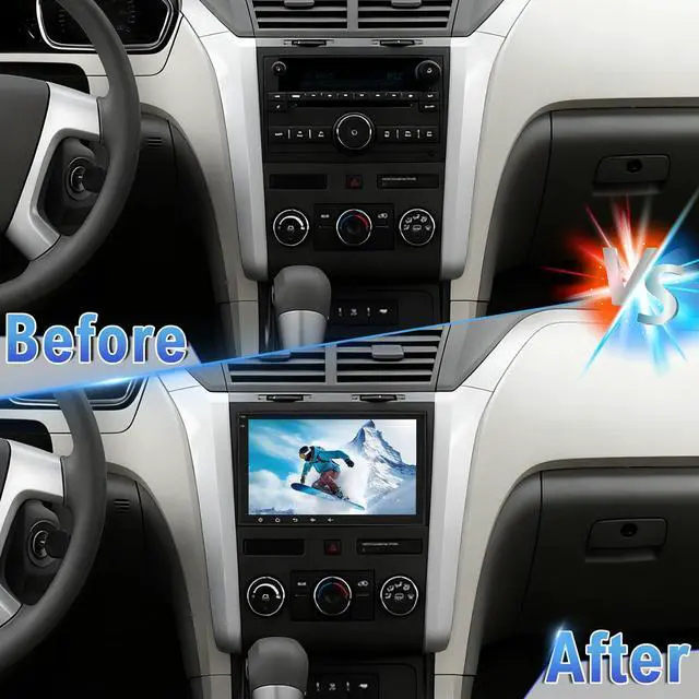 Alt view image 2 of 7 - Double Din Car Stereo Upgrade Radio for Chevrolet Traverse 2009-14 | Android 14 8" Touchscreen with Wireless Carplay Android Auto GPS WiFi Bluetooth RDS DSP SWC Mirrorlink