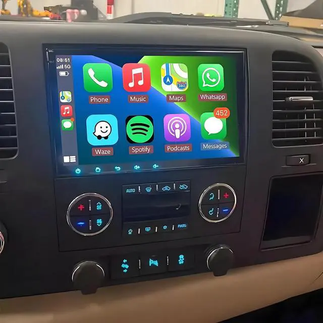 Main image of 8 inch Touchscreen Car Stereo Fit for Chevy Silverado 2007-2013, Android 13 Double Din Car Radio with Carplay & Android Auto in-Dash Navigation BT Mirror Link WiFi 2+64G