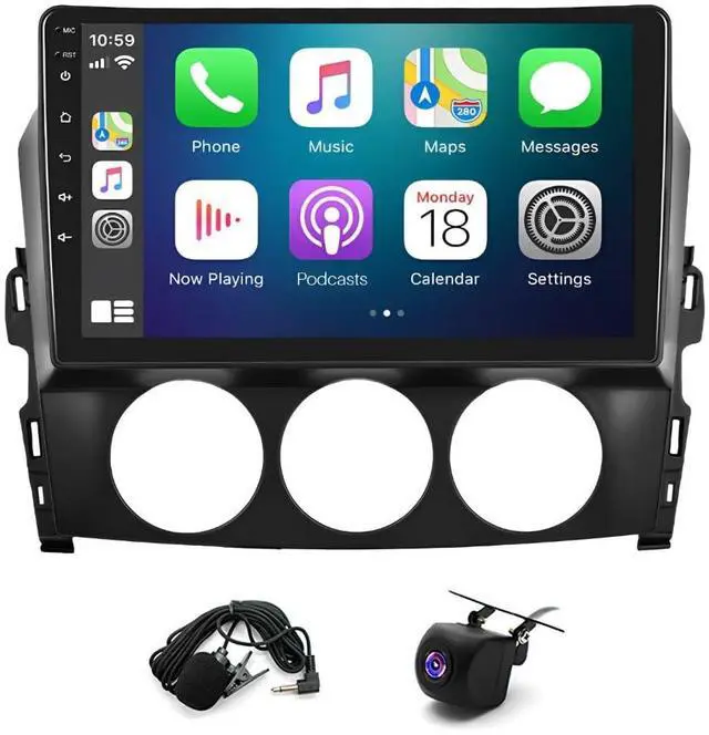 Main image of for Mazda MX-5 Radio Upgrade 2006-2021,9''Touch Screen Car Stereo | Car Multimedia Player with Wireless Carplay and Android Auto WiFi GPS Navigation DSP Bluetooth Backup Camera