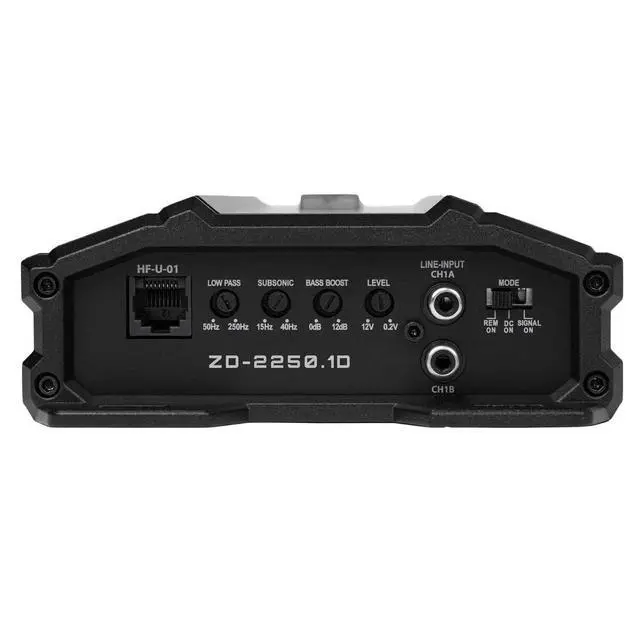 Alt view image 4 of 6 - ZD-2550.1D Zeus Delta 2550W Mono Block Car Audio Amplifier with Complete 4 Gauge Installation Kit, 2022 All-Black Compact Design