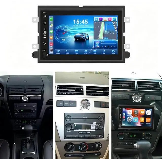 Main image of 2+64G Car Radio for Ford Fusion Explorer 2006-2009, 7" Touch Screen Radio for Ford F150 2004-2008 Head Unit Focus 2004-2006, Edge 2007-2009 Mustang Stereo with Wireless Carplay Android GPS Navi