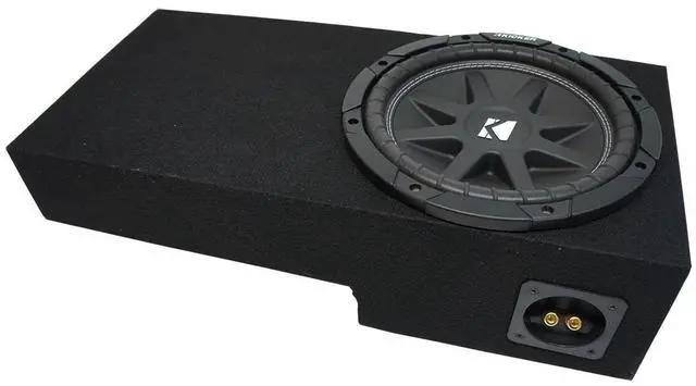 Main image of Kicker Comp C10 Single 10" Sub Box Fits 2001-2005 Ford Explorer Sport Trac | Drivers arrive pre-mounted, air-tight MDF build, 10 inch subwoofer fit, spring terminals, just add power and play