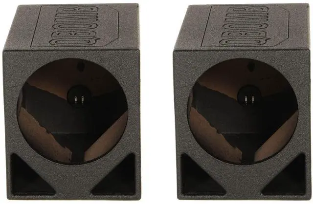 Main image of QPower Single 12" Triangle Ported Car Audio Subwoofer Enclosure, 2-Pack | Designed for Vehicle Stereo Equipment and Custom Deep Bass Sound System Installations