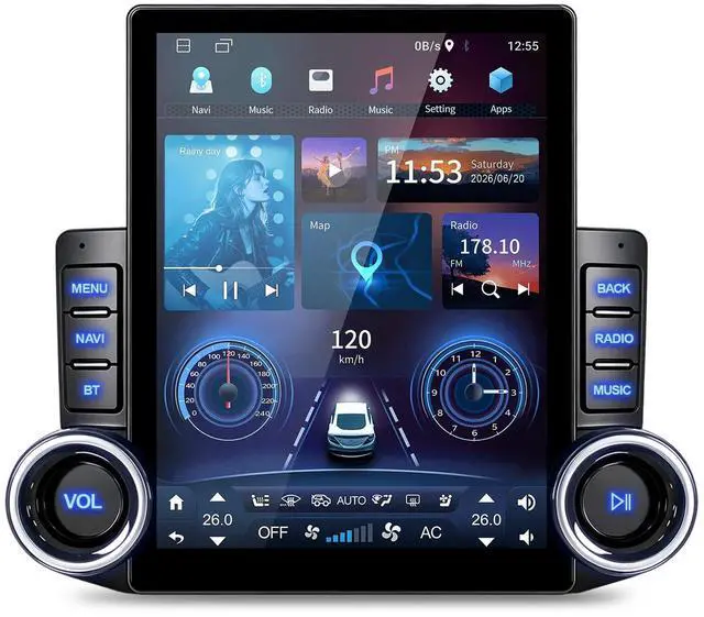 Alt view image 7 of 7 - 5G WiFi Car Stereo Radio for Ford F-150 F150 2004-2008 with Wireless Carplay Android Auto 9.7" 2+64G Touch Screen Car Radio Head Unit Backup Camera Bluetooth GPS Navigation Mirror Link
