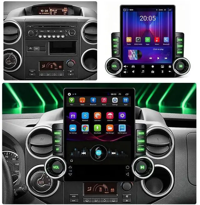 Alt view image 4 of 6 - 9.7 inch Android 15 Car Radio for Chevy GMC Terrain 2007-2014,2+32G Touch Screen Upgarde Stereo for Traverse 2009-2017 Head Unit with Wireless Carplay Android Auto GPS WiFi Back Up Camera SWC