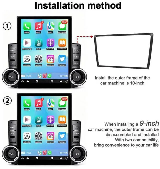 Alt view image 5 of 6 - 9.7 inch Android 15 Car Radio for Chevy GMC Terrain 2007-2014,2+32G Touch Screen Upgarde Stereo for Traverse 2009-2017 Head Unit with Wireless Carplay Android Auto GPS WiFi Back Up Camera SWC
