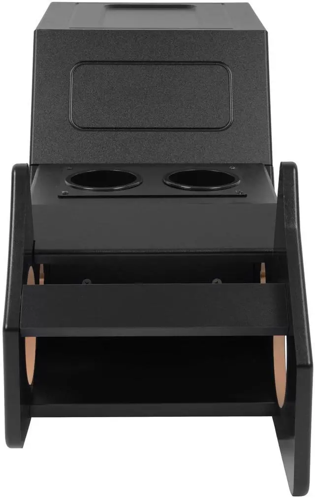 Alt view image 3 of 7 - Center Console Subwoofer Box Compatible with 03-06 Silverado/Sierra | That Comes With Factory Center Console Crew/Single /Ext Cab MDF+Plastic(ABS) Black Center Console Subwoofer Box
