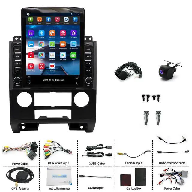 Alt view image 7 of 7 - Android 13 Car Radio Compatible for Ford Escape 2007-2012 | 2G+32G 9.7" Touch Screen Car Stereo Radio with Wireless Carplay Android Auto GPS WiFi Mic Backup Camera
