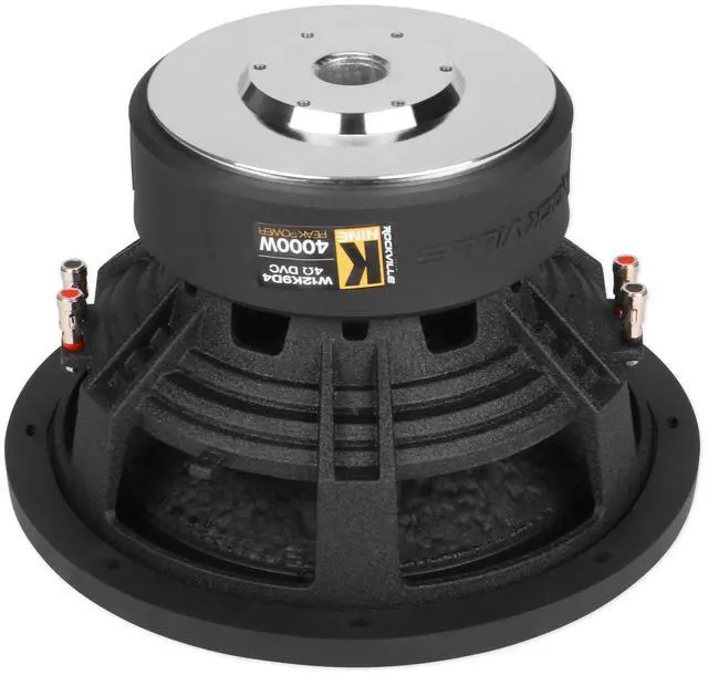 Alt view image 6 of 7 - W12K9D4 12" K9 V3 DVC 4-Ohm Car Subwoofer, Nomex Spider, 2-Pack | 4000W Peak/1000W RMS Each, Cast Aluminum Basket, Double Stacked 190 Oz Magnet, 3" 4-Layer Voice Coil, Non-Pressed Paper Cone