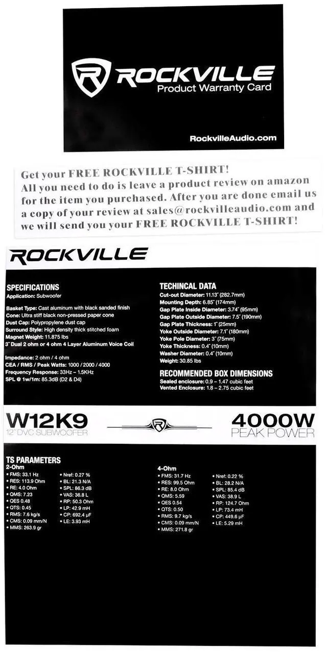 Alt view image 7 of 7 - W12K9D4 12" K9 V3 DVC 4-Ohm Car Subwoofer, Nomex Spider, 2-Pack | 4000W Peak/1000W RMS Each, Cast Aluminum Basket, Double Stacked 190 Oz Magnet, 3" 4-Layer Voice Coil, Non-Pressed Paper Cone