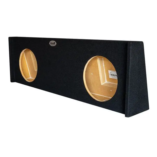 Alt view image 3 of 7 - Silverado/Sierra Crew Cab Dual 12" Subwoofer Enclosure Box 2008-2013