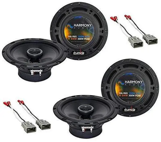 Main image of Fits Honda CRV 1997-2006 6.5 Inch Speakers with Harness | Car stereo upgrade with 100W RMS pair, plug-and-play wiring connectors, no-splice replacement install, balanced sound
