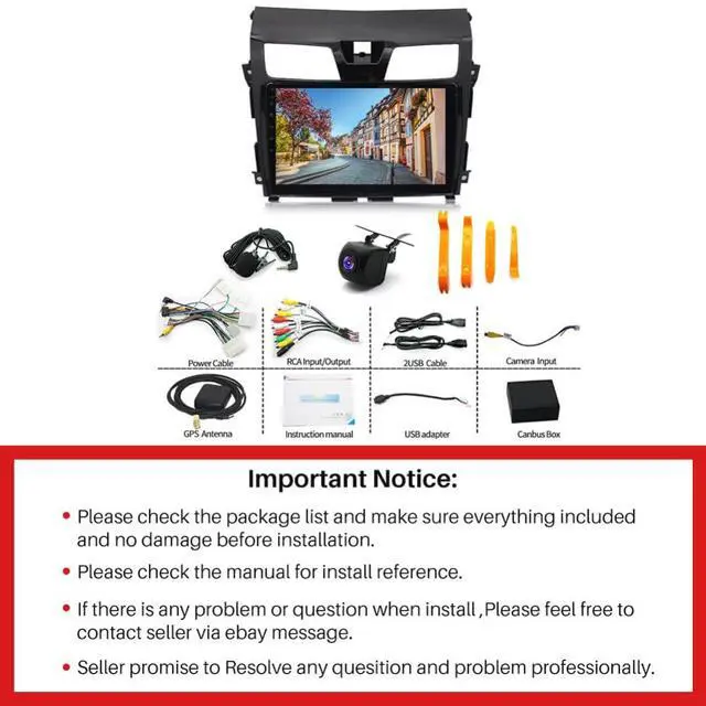 Alt view image 4 of 7 - Android 13 Double Din Car Stereo for Nissan Altima 2013-2015 | 10.1" Touch Screen Car Stereo Radio with Wireless Carplay Android Auto GPS Navigation WiFi Mic Backup Camera