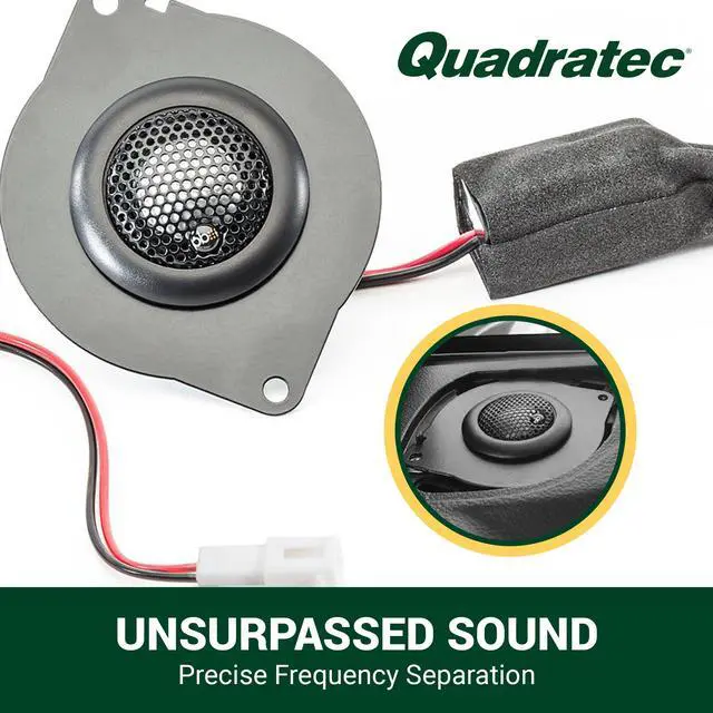 Alt view image 3 of 6 - Super Tweeters - Sold as Pair - Fits Jeep Wrangler JK & Unlimited 4-Door 2015-2018 - Large 1 Aluminum Domed Swivel Tweeters - 50 Watt Rms with 100 Watt Peak - Made in The USA