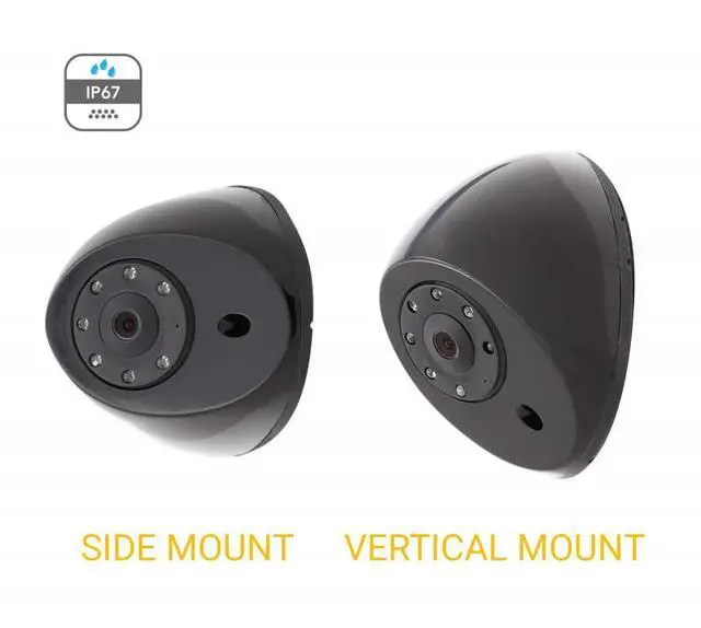 Alt view image 2 of 3 - Side and Look Down Camera, 170° FOV, Night Vision, IP69K Waterproof, Black PN: STSC111B