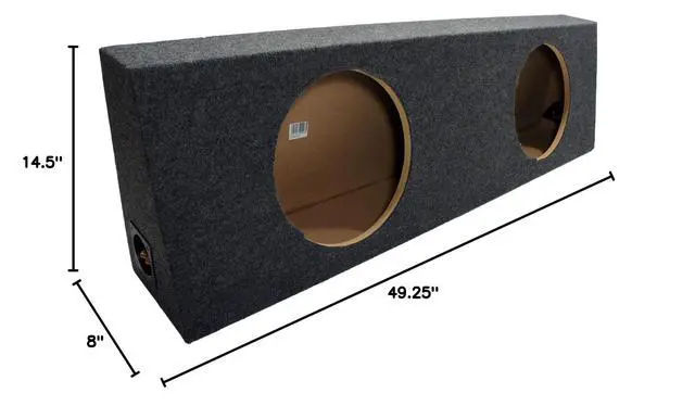 Alt view image 5 of 5 - Kicker Bundle Compatible with Universal 43C124 Dual 12" Vehicle Loaded Sub Box Enclosure
