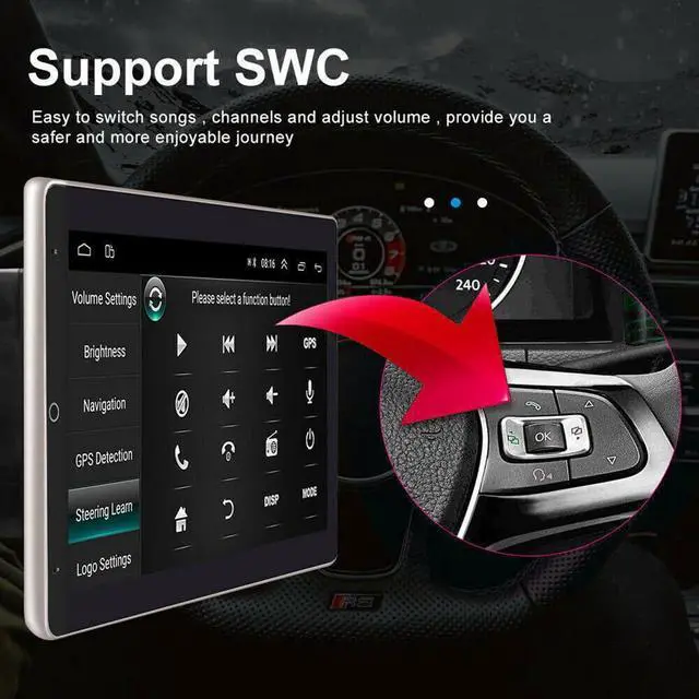Alt view image 6 of 7 - 4+64G Double Din Radio Rotated Stereo for Toyota Sequoia 2001-2007 with Wireless Carplay & Android Auto,10 Inch Car Audio Receiver GPS Navigation Unit with Bluetooth Head Unit WiFi SWC