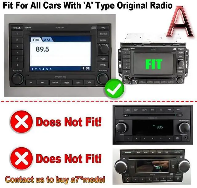 Alt view image 2 of 7 - 8" Double Din Car Stereo for Honda CRV 2007-2011 with Wireless Carplay Android 14 Touchscreen Upgrade Radio Head Unit Backup Camera Bluetooth GPS Navigation FM/RDS SWC-2+64G