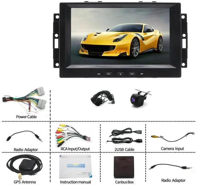 Alt view image 4 of 7 - 8" Double Din Car Stereo for Honda CRV 2007-2011 with Wireless Carplay Android 14 Touchscreen Upgrade Radio Head Unit Backup Camera Bluetooth GPS Navigation FM/RDS SWC-2+64G