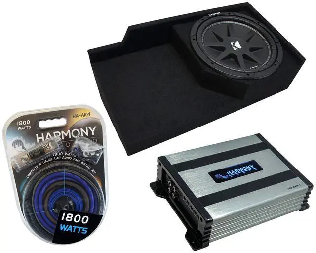 Main image of Kicker Comp C10 Single 10" Sub Box with Amp Fits 88-98 Chevy CK Ext Cab | Matched mono power included, Loaded subwoofers pre-mounted for extended fitment, precision-cut MDF, 10 inch bolt-in install