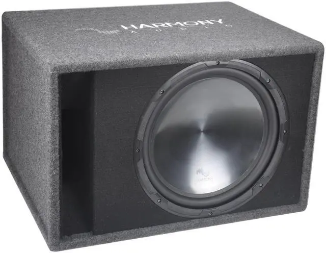 Alt view image 3 of 7 - 15 Inch Subwoofer Amp and Wiring Kit Package Vented 900W | Loaded single box enclosure design, mono power included, 4 gauge install set, deep low end for car or truck