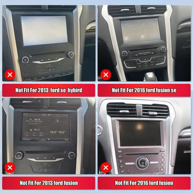 Alt view image 2 of 7 - Double Din Car Radio for Ford Fusion Mondeo 2013-2016, 9 inch Touch Screen Radio Ford Fusion Head Unit with Wireless Carplay Backup Camera Android Auto GPS Navigation Bluetooth WiFi 2+32G