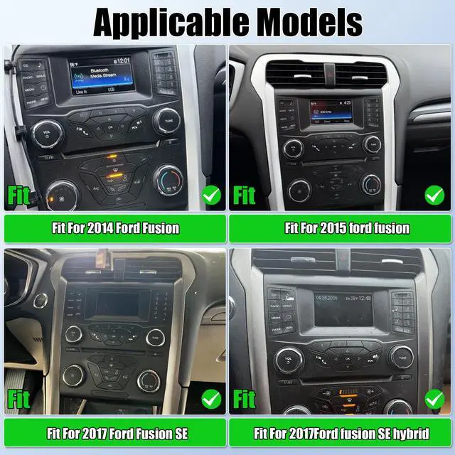 Alt view image 6 of 7 - Double Din Car Radio for Ford Fusion Mondeo 2013-2016, 9 inch Touch Screen Radio Ford Fusion Head Unit with Wireless Carplay Backup Camera Android Auto GPS Navigation Bluetooth WiFi 2+32G
