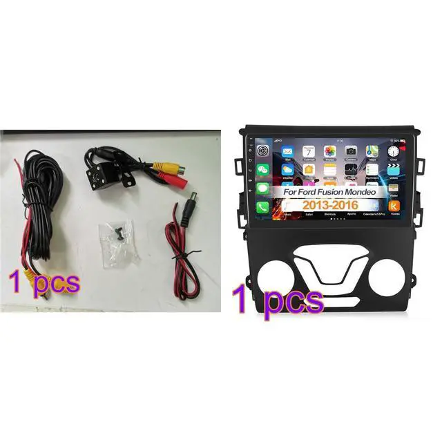 Alt view image 7 of 7 - Double Din Car Radio for Ford Fusion Mondeo 2013-2016, 9 inch Touch Screen Radio Ford Fusion Head Unit with Wireless Carplay Backup Camera Android Auto GPS Navigation Bluetooth WiFi 2+32G