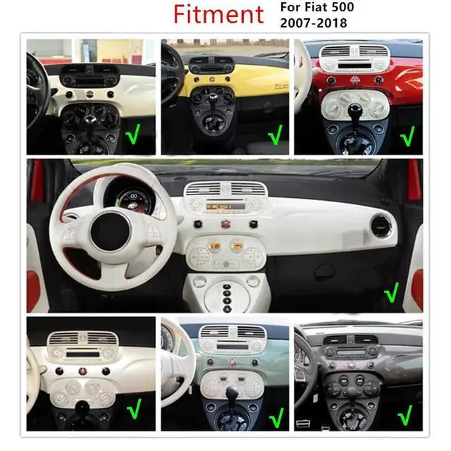 Alt view image 3 of 7 - 6.86 inch Double Din Car Stereo for Fiat 500 2007-2015 Radio Upgrade, 2+32G Touch Screen Radio Android 14 Car Radio with Wireless Carplay Android Auto Bluetooth GPS Navi AHD Backup Camera WiFi