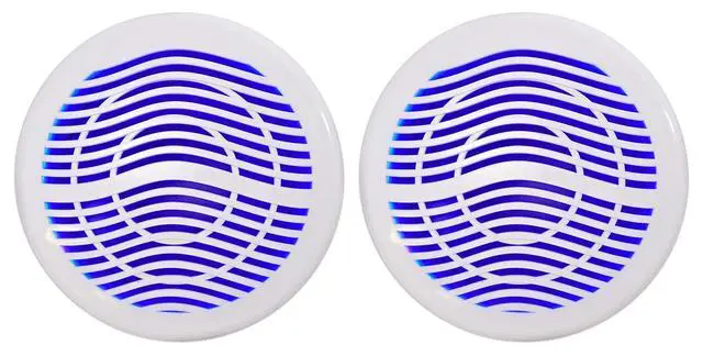 Main image of MS12LW 12" White Marine/Boat Free Air Subwoofer with LEDs, 2-Pack | 2800W Peak, 700W RMS, Dual 4-Ohm, 2" 4-Layer Voice Coil, 100 Oz Magnet, ABS Basket, Polypropylene Cone, 20Hz-4kHz