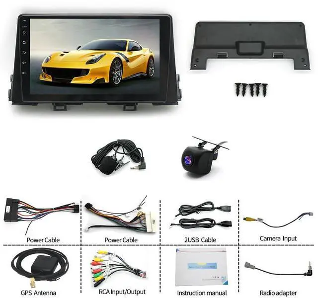 Alt view image 7 of 7 - 2GB+32GB Car Stereo Radio Compatible for Kia Morning Picanto 2017-2020 | 9 Inch Touchscreen Wireless Carplay&Android Auto with Mirror Link Bluetooth GPS Navigation WiFi Backup Camera Mic