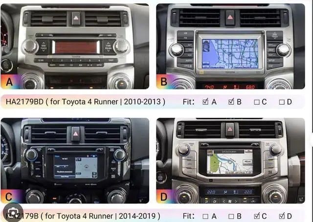 Alt view image 6 of 7 - Car Stereo for Toyota 4Runner 2009-2019,9'' Touch Screen Car Radio with Wireless Carplay Android Auto,2G+32G Carplay Stereo Screen Support GPS Bluetooth FM Backup Camera SWC HiFi Audio