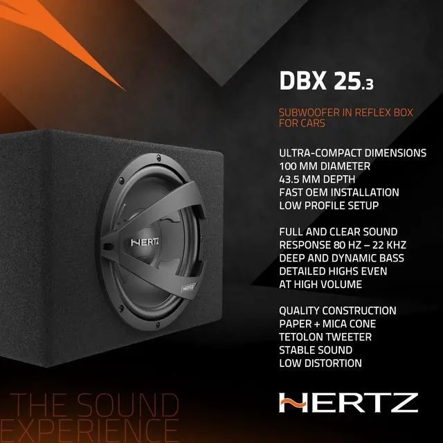 Alt view image 4 of 7 - DBX 25.3 DBX Car Subwoofer Bass Box, 600W