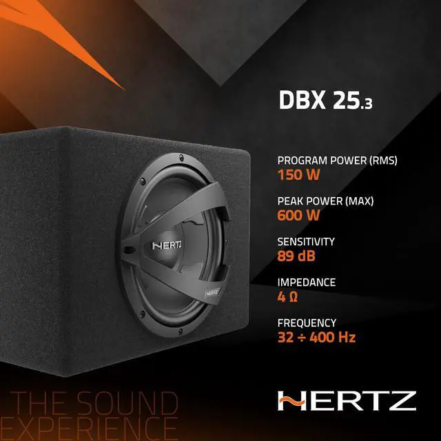 Alt view image 5 of 7 - DBX 25.3 DBX Car Subwoofer Bass Box, 600W