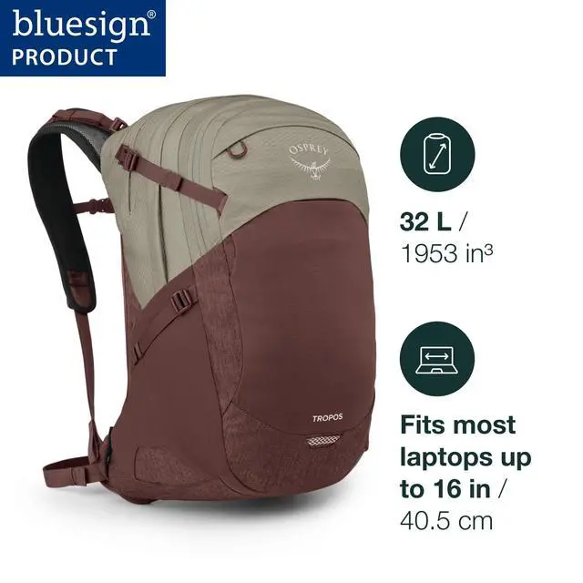 Alt view image 2 of 7 - Tropos Laptop Backpack, Gray OS | commuter backpack, everyday bag, campus pack, laptop carry, Gray color, OS size