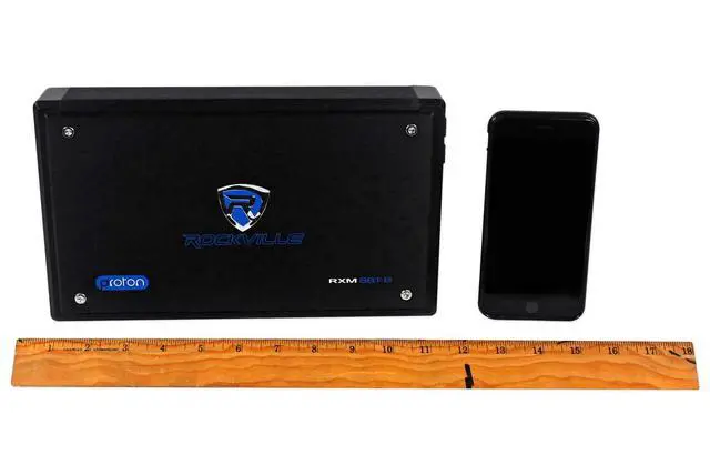 Alt view image 3 of 7 - RockvilIe RXM8BTB 8 Channel 1500 Watt Bluetooth Car Stereo Amplifier Amp