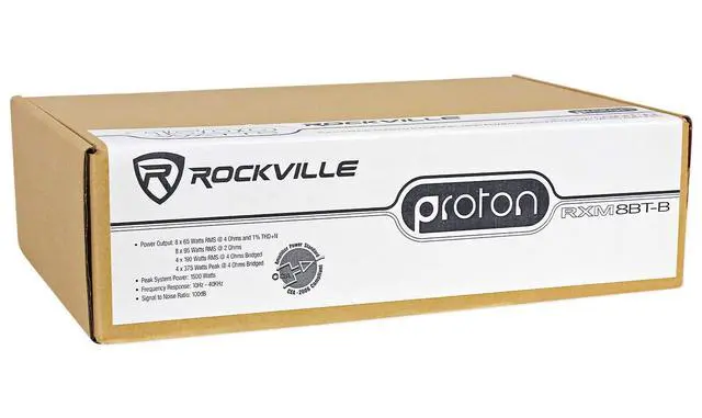 Alt view image 7 of 7 - RockvilIe RXM8BTB 8 Channel 1500 Watt Bluetooth Car Stereo Amplifier Amp