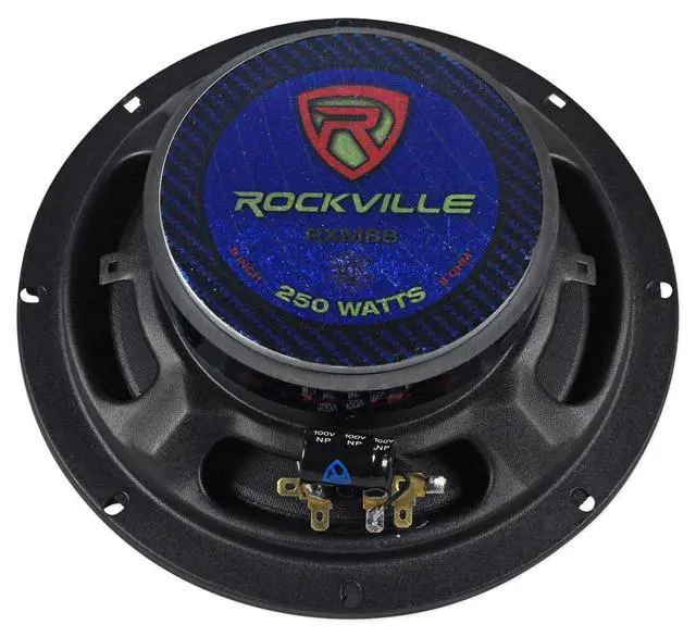 Alt view image 5 of 5 - RXM88 8" 8-Ohm Car Audio Mid-Bass/Midrange Speaker, 4-Pack | 250W Peak / 125W RMS, Kevlar Cone, 1.5" CCAR Voice Coil, 90 Oz Magnet, Wire Mesh Grille, 102dB, 100Hz-11kHz