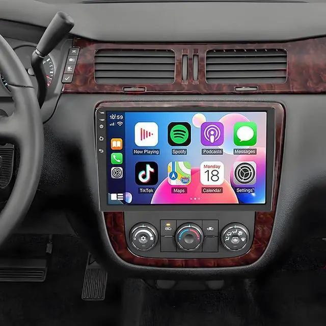 Main image of Double Din Car Stereo Radio Upgraded for Chevrolet Impala 2008-2013 GPS Navi Head Unit 10.1 inch Touch Screen Android 14 Wireless Carplay Android Auto-/FM/SWC/WiFi/Bluetooth/Camera