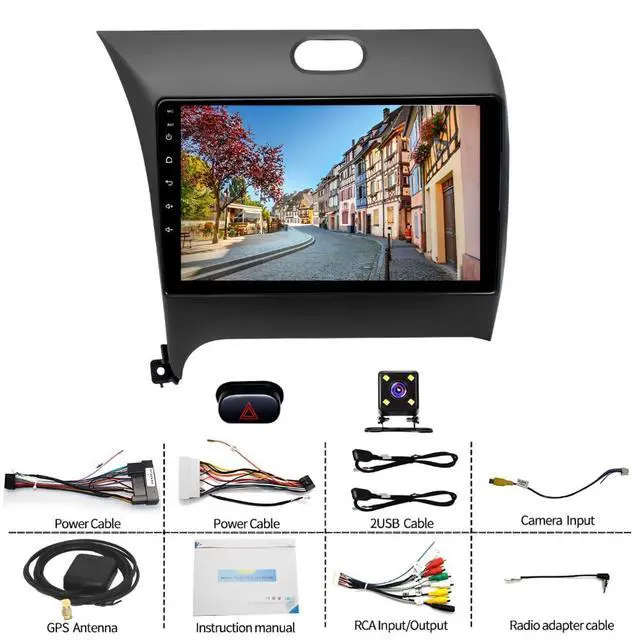 Alt view image 7 of 7 - Android 13 Double Din Car Stereo Radio for Kia K3 2013-2018 with Wireless Carplay Android Auto 9 in Touchscreen for K3 Car Stereo GPS Bluetooth WiFi FM RDS DSP SWC-2+64G