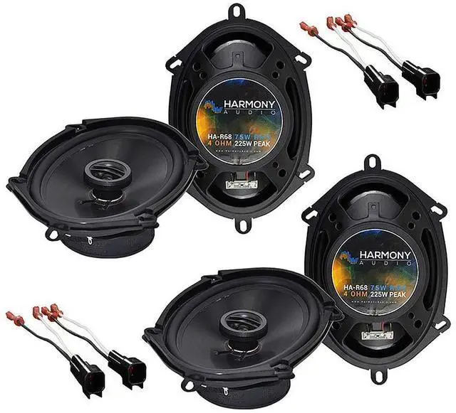 Main image of 5x7 6x8 Speakers with Harness Fits Ford Explorer 2002-2005 | 2003 2004 plug-in wiring included, no splicing needed, direct replacement play factory-size door upgrade, cleaner highs