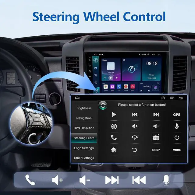 Alt view image 7 of 7 - Android 13 Car Stereo Radio Fit for 2006-2017 Sprinter 2.1L 2.7L, 9 HD Touchscreen Wireless Car-Play Android Auto Bluetooth Stereo w/Backup Camera | GPS | WiFi | Mirror Link | FM | Wheel Control
