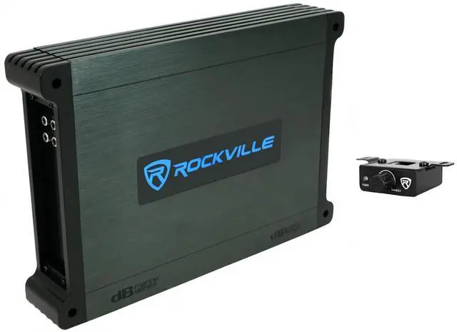 Alt view image 2 of 7 - dBM12 2000W 2-Ohm Marine Boat Mono Amplifier with RMWK4 Amp Kit | 2000W Peak / 500W RMS, Class D, 2-Ohm, Low Pass Crossover, Bass EQ, Bass Remote, 4 AWG Waterproof Amp Wire Kit, 2-items