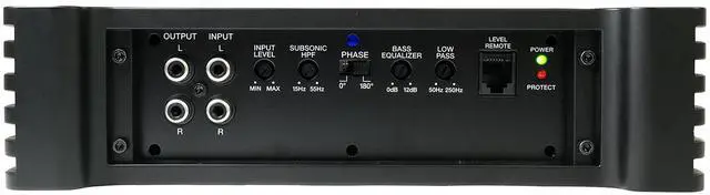 Alt view image 4 of 7 - dBM12 2000W 2-Ohm Marine Boat Mono Amplifier with RMWK4 Amp Kit | 2000W Peak / 500W RMS, Class D, 2-Ohm, Low Pass Crossover, Bass EQ, Bass Remote, 4 AWG Waterproof Amp Wire Kit, 2-items