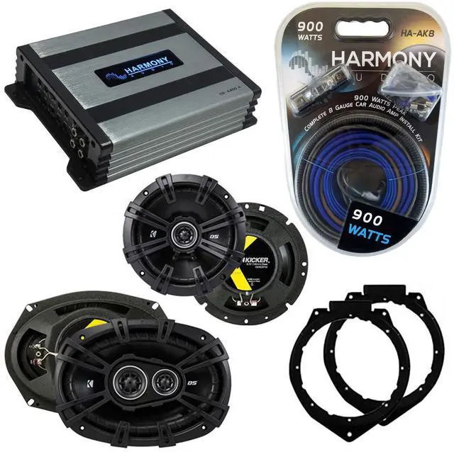 Main image of Kicker DSC67 DSC693 Speakers HA-A400.4 Amp Fits Buick Lucerne 2006-2011 | Bundle includes 6x9 pair, complete car stereo combo, richer fuller sound, direct factory upgrade