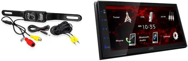 Main image of KW-M180BT 6.8 in Receiver Backup Camera Bundle | 6.8 in Bluetooth receiver with iPhone and Android support, USB, 3 pre-outs, and backup camera