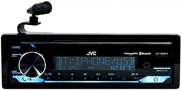 Alt view image 2 of 6 - JVC KD-T920BTS Bundle: CD Car Stereo Receiver with Bluetooth USB Alexa SiriusXM Ready 13-Band EQ, SXV300v1 Satellite Radio Tuner Kit with Magnetic Antenna, 2-Items