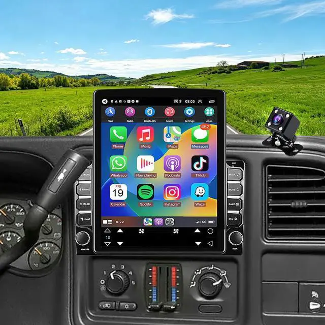 Main image of Android 15 Upgrade Car Radio for Chevrolet Silverado 2500 1999-2006 | Double Din Car Stereo w/CarPlay Android Auto,9.7" Touch Screen Head Unit GPS Navi WiFi Bluetooth FM/RDS SWC Backup Camera
