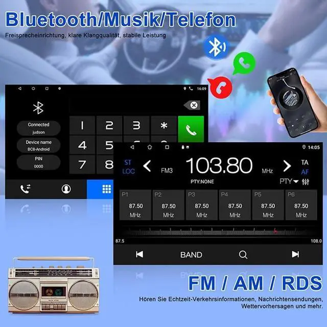 Alt view image 6 of 7 - 10 inch Double Din Car Stereo for Chevy Colorado 2004-2012, 2+64G Touch Screen Radio for Chevrolet Silverado 1500 2500 1999-2006 Head Unit with Wireless Carplay GPS Navi Bluetooth Backup Camera